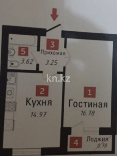 Продажа 1-комнатной квартиры, 39 м², ул. Кургальжинское шоссе, дом  108 - Продажа квартир в Астане фото 11 из 11