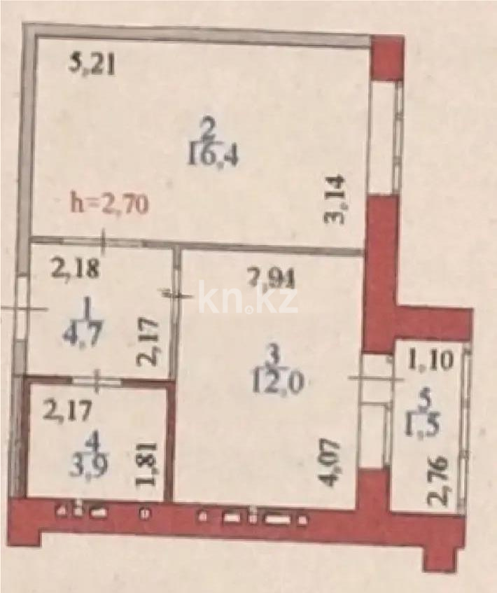 Продажа 1-комнатной квартиры, 39 м² в Астане - фото 2