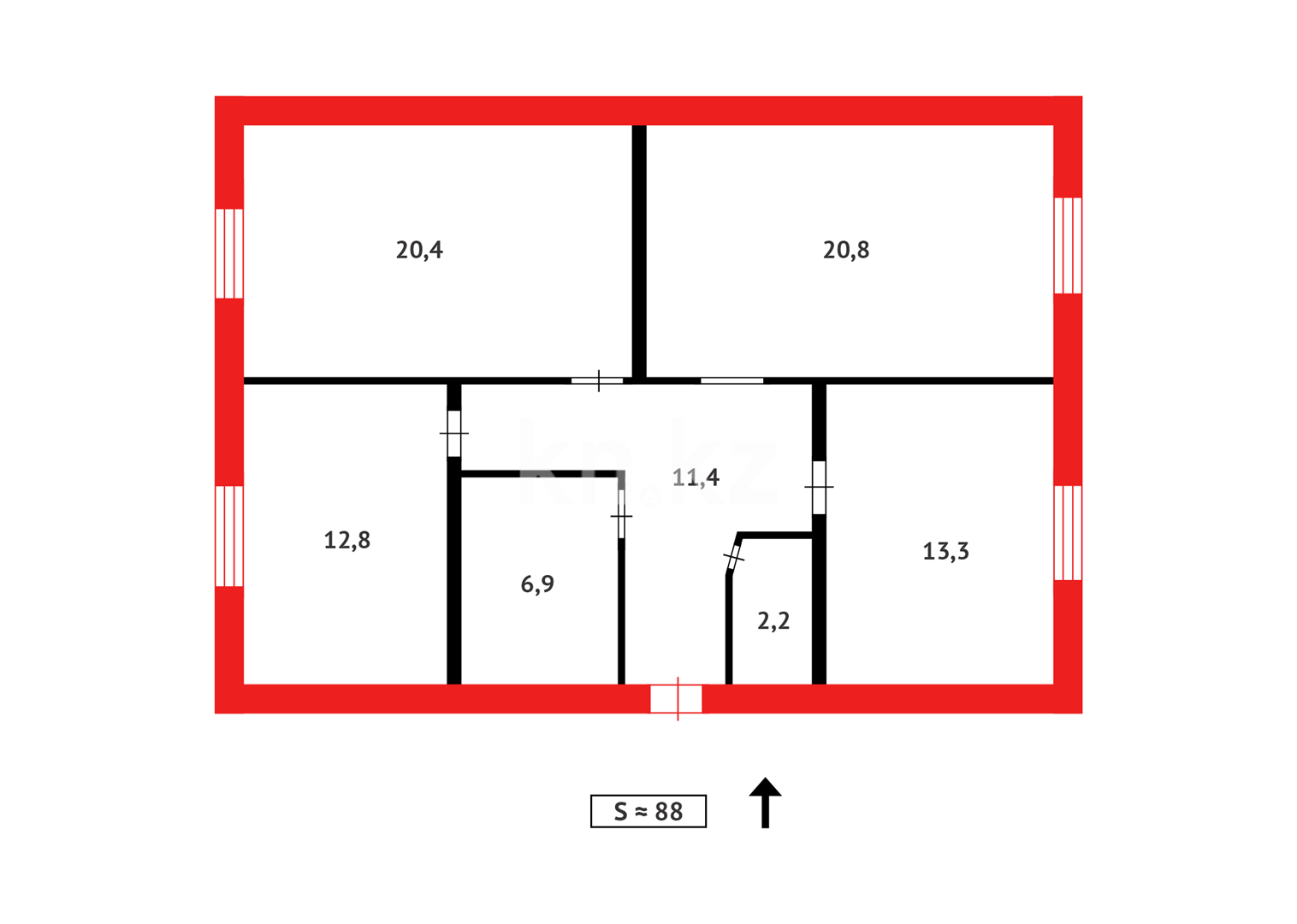 Продажа 3-комнатного дома, 110 м² - Недвижимость в Темиртау - страница 9 фото 24 из 24