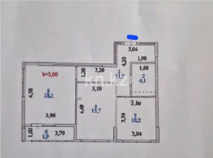 Продажа 2-комнатной квартиры, 60 м² в Астане