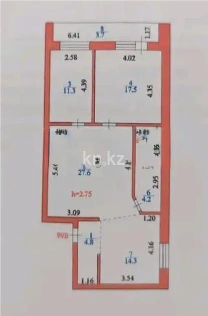 Продажа 3-комнатной квартиры, 82 м² - Продажа  трехкомнатных квартир в новостройках Астаны фото 2 из 2