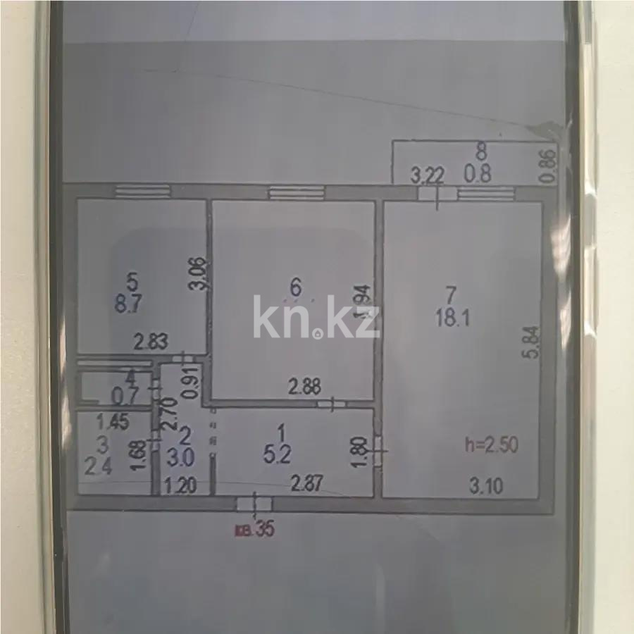 Продажа 2-комнатной квартиры, 50.3 м², ул. Есенберлина, дом  16/1 в Астане - фото 3