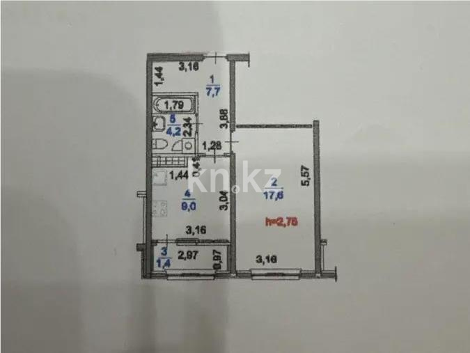 Продажа 1-комнатной квартиры, 40 м², пр. Райымбека, дом  210/3 - Продажа квартир в Алматы фото 1 из 1