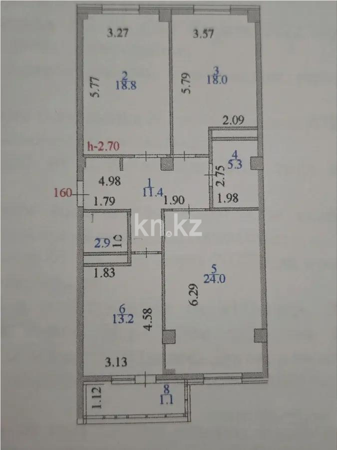 Продажа 3-комнатной квартиры, 94.7 м², пр. Кошкарбаева, дом  48 - Продажа квартир в новостройках Астаны без посредников с фото фото 6 из 6
