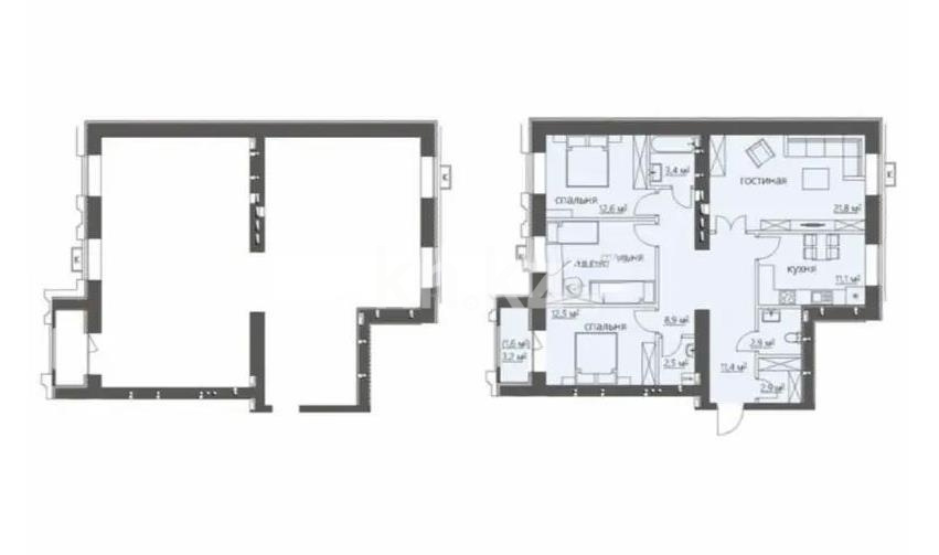 Продажа 4-комнатной квартиры, 109 м² - Продажа квартир в Караганде - страница 3 фото 1 из 1
