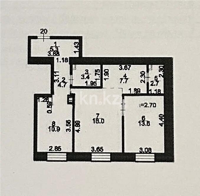 Продажа 2-комнатной квартиры, 67.3 м² в Астане - фото 6