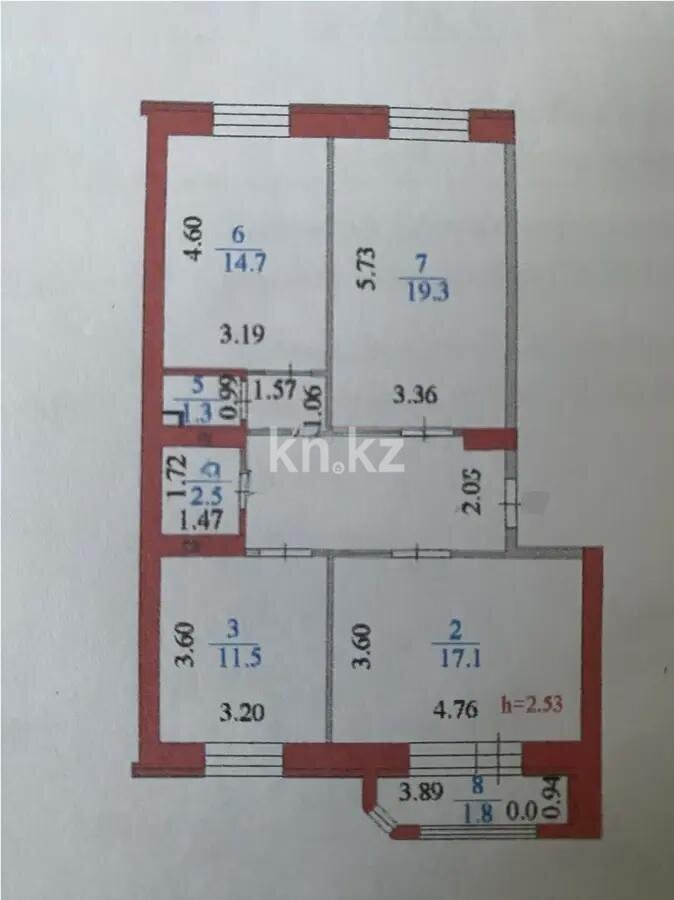 Продажа 3-комнатной квартиры, 80 м² в Астане - фото 7