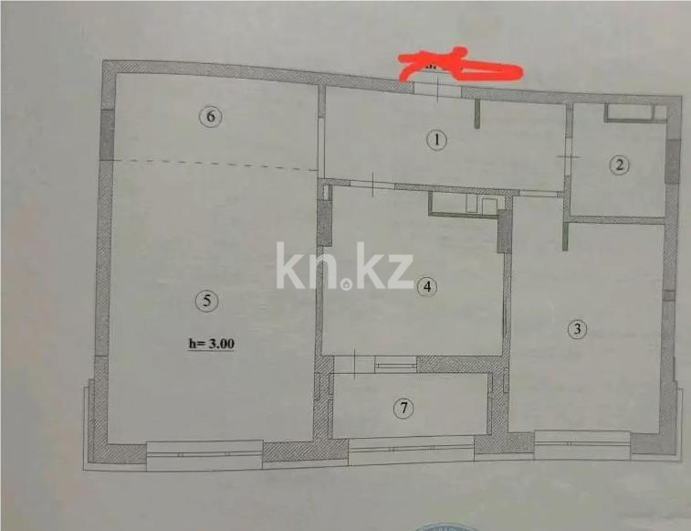 Продажа 3-комнатной квартиры, 65.1 м², ул. Казыбек би, дом  41/1 - Продажа  трехкомнатных квартир в Астане без посредников фото 1 из 1