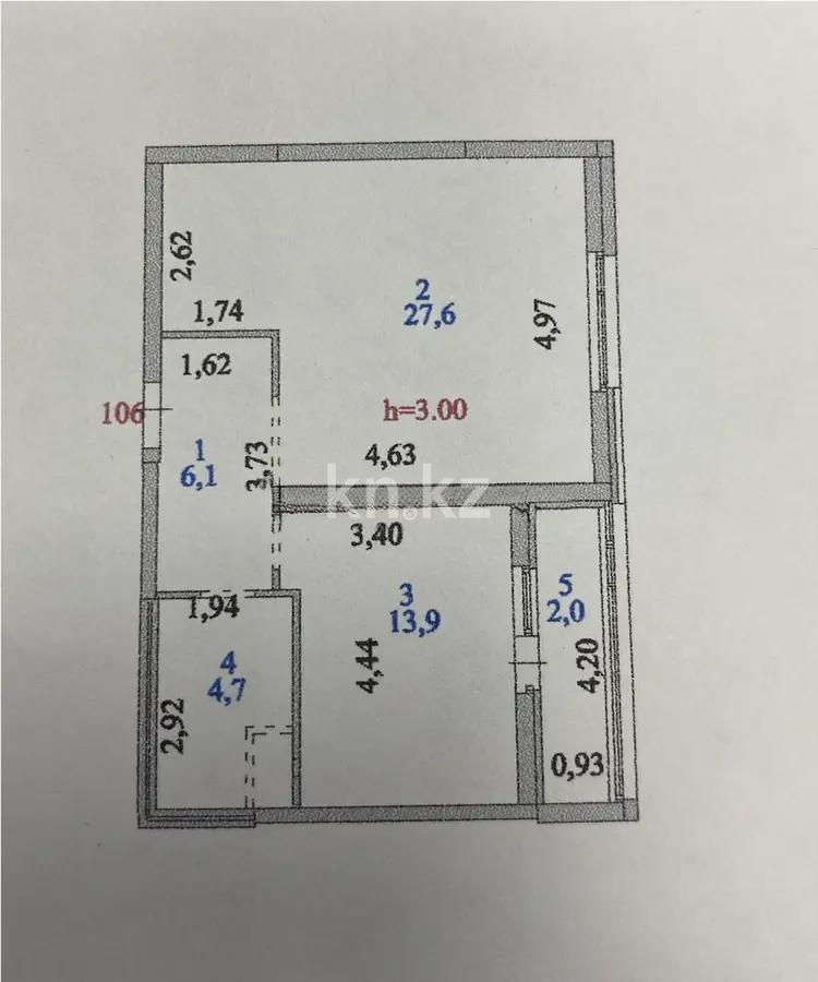 Продажа 1-комнатной квартиры, 54 м², пр. Туран, дом  50/3 в Астане