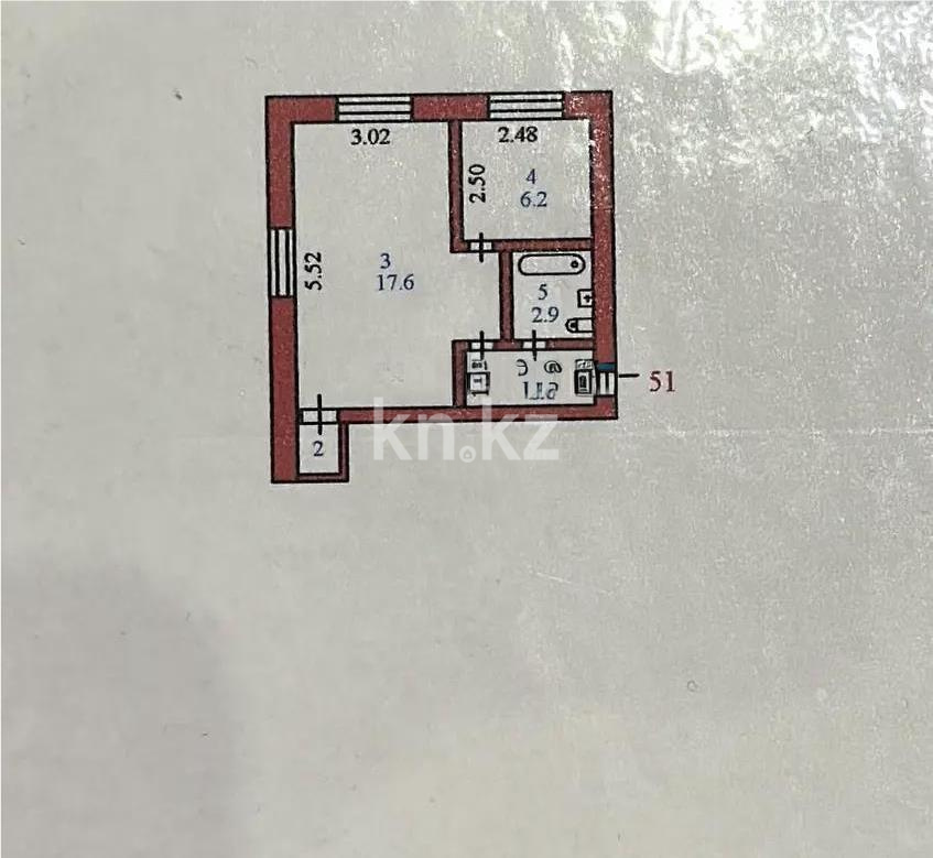 Продажа 1-комнатной квартиры, 30.7 м², ул. Бейбитшилик, дом  24 в Астане
