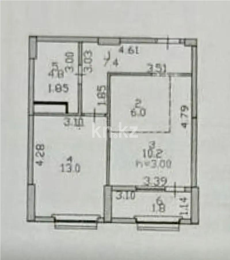 Продажа 2-комнатной квартиры, 43 м² - Недвижимость в Астане фото 4 из 4