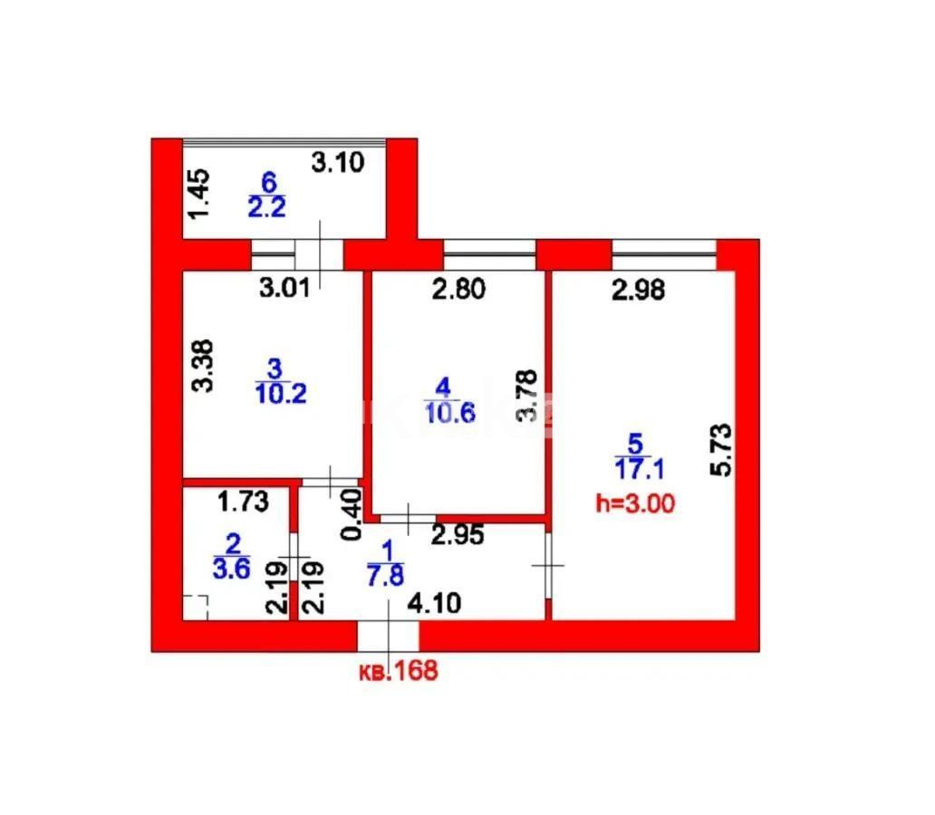 Продажа 2-комнатной квартиры, 51.5 м², ул. А-52, дом  8/1 - Продажа  двухкомнатных квартир в новостройках Астаны с фото фото 1 из 1