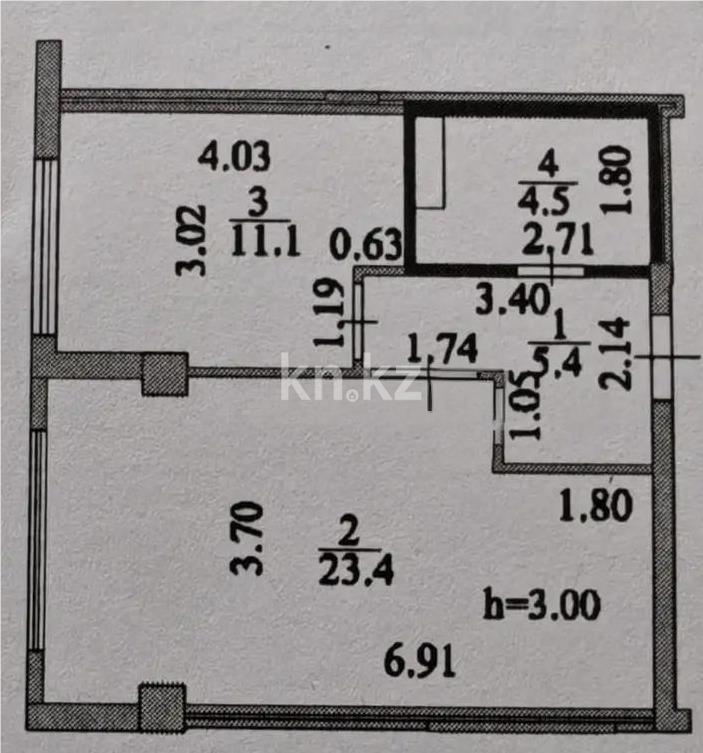 Продажа 1-комнатной квартиры, 44.4 м² - Продажа однокомнатных квартир от собственников в Астане - страница 2 фото 1 из 1