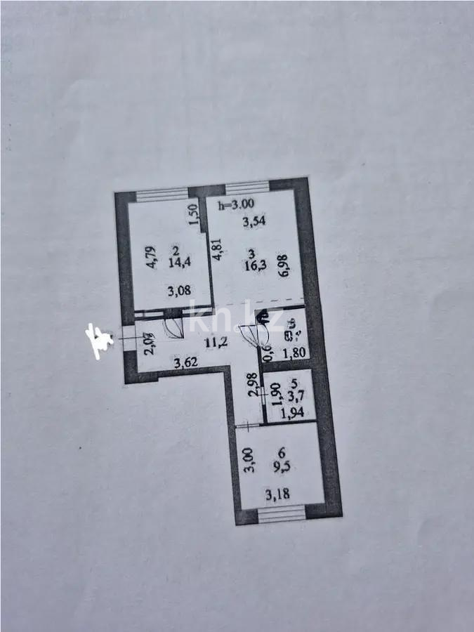 Продажа 3-комнатной квартиры, 61.1 м² - Продажа трехкомнатных квартир в кирпичном доме в Астане фото 7 из 7