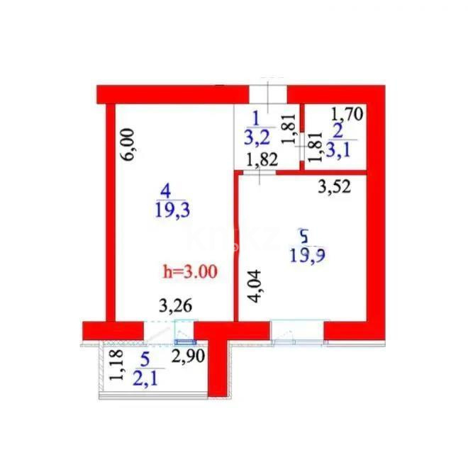 Продажа 1-комнатной квартиры, 42 м² в Астане