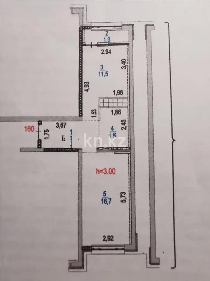 Продажа 1-комнатной квартиры, 41.5 м², пр. Абая, дом  109/11 - Продажа  однокомнатных квартир в новостройках Алматы фото 1 из 1