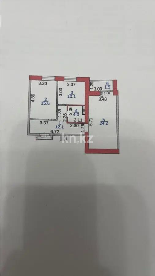 Продажа 3-комнатной квартиры, 67 м², ул. Ашимова, дом  21 блок А - Продажа квартир в Караганде фото 7 из 7