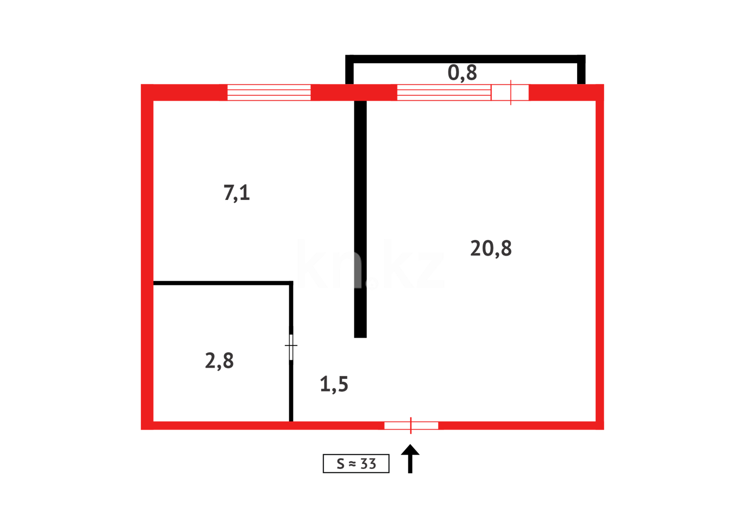 Продажа 1-комнатной квартиры, 33 м², мкр-н 1А, дом  6 - Продажа  однокомнатных квартир в Сарани фото 5 из 5