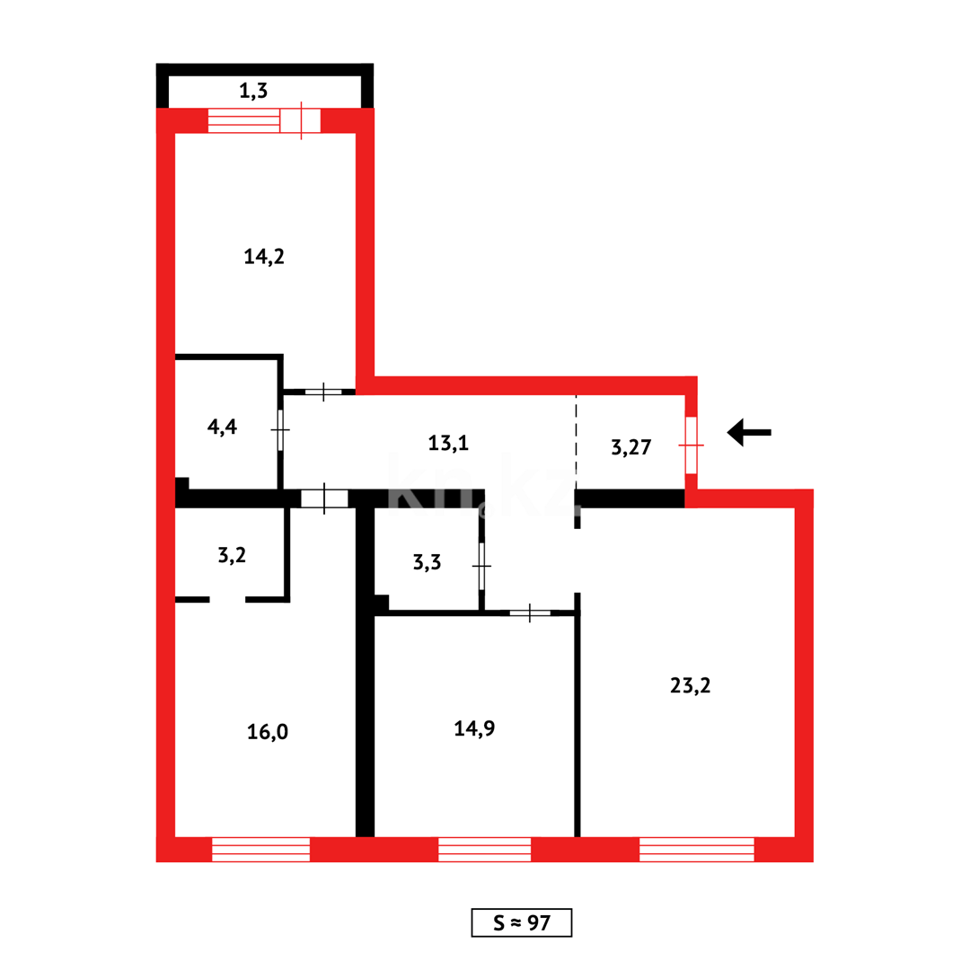 Продажа 3-комнатной квартиры, 97 м² - Продажа квартир в Астане - страница 19 фото 8 из 8