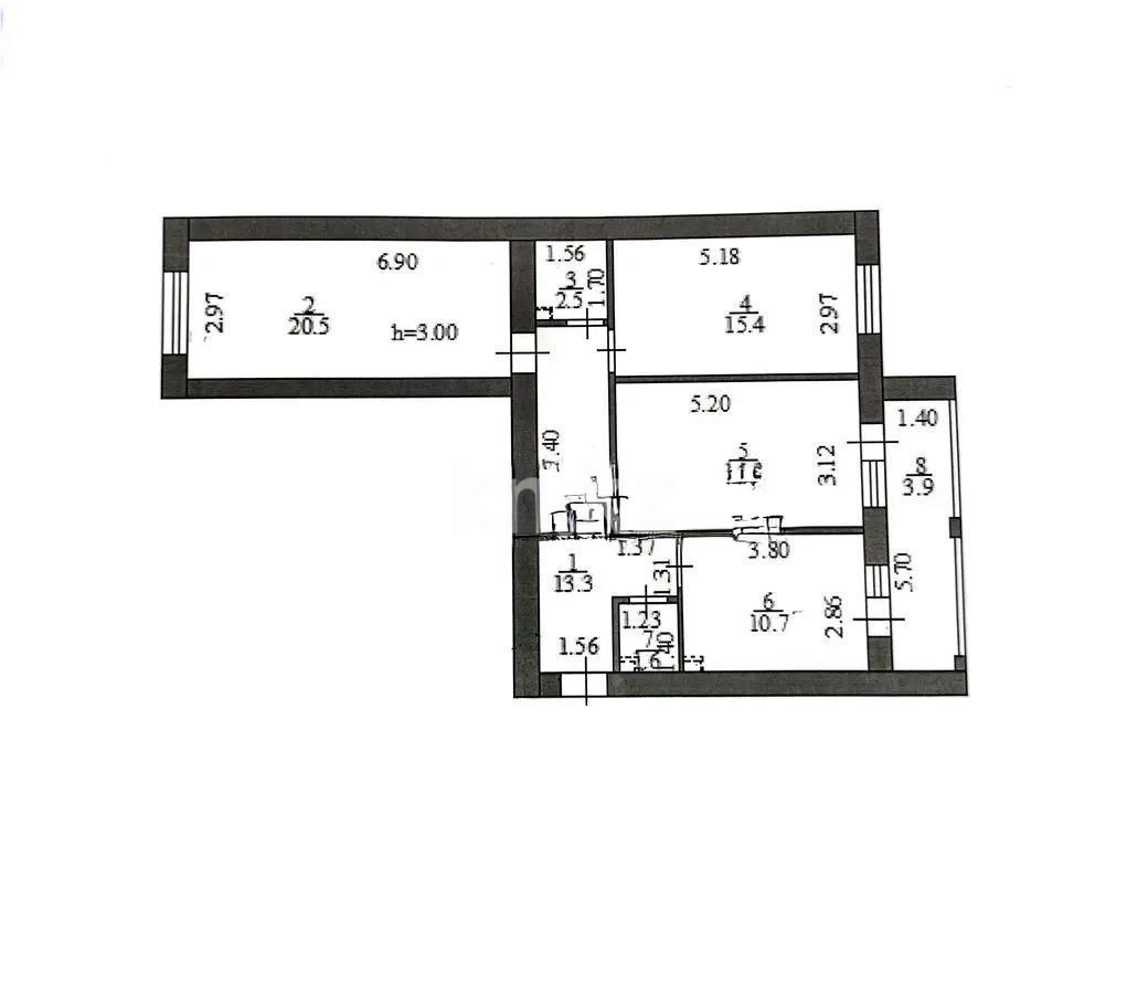 Продажа 3-комнатной квартиры, 85 м², ул. Жошы хана, дом  13 - Продажа квартир в новостройках Астаны фото 5 из 5