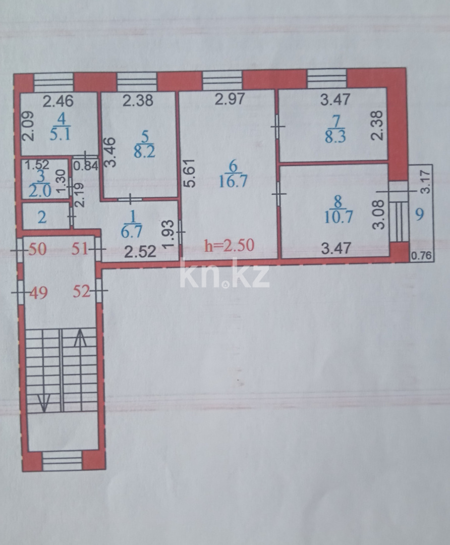 Продажа 4-комнатной квартиры, 63 м², ул. Прогресса, дом  27 - Продажа  четырехкомнатных квартир в Караганде фото 1 из 1