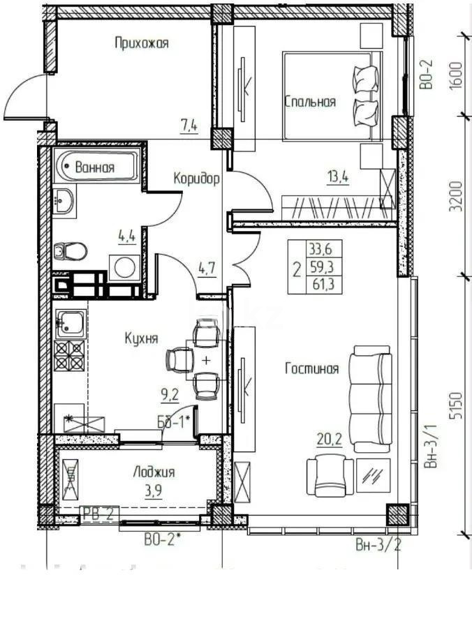 Продажа 2-комнатной квартиры, 62 м² в Алматы - фото 5