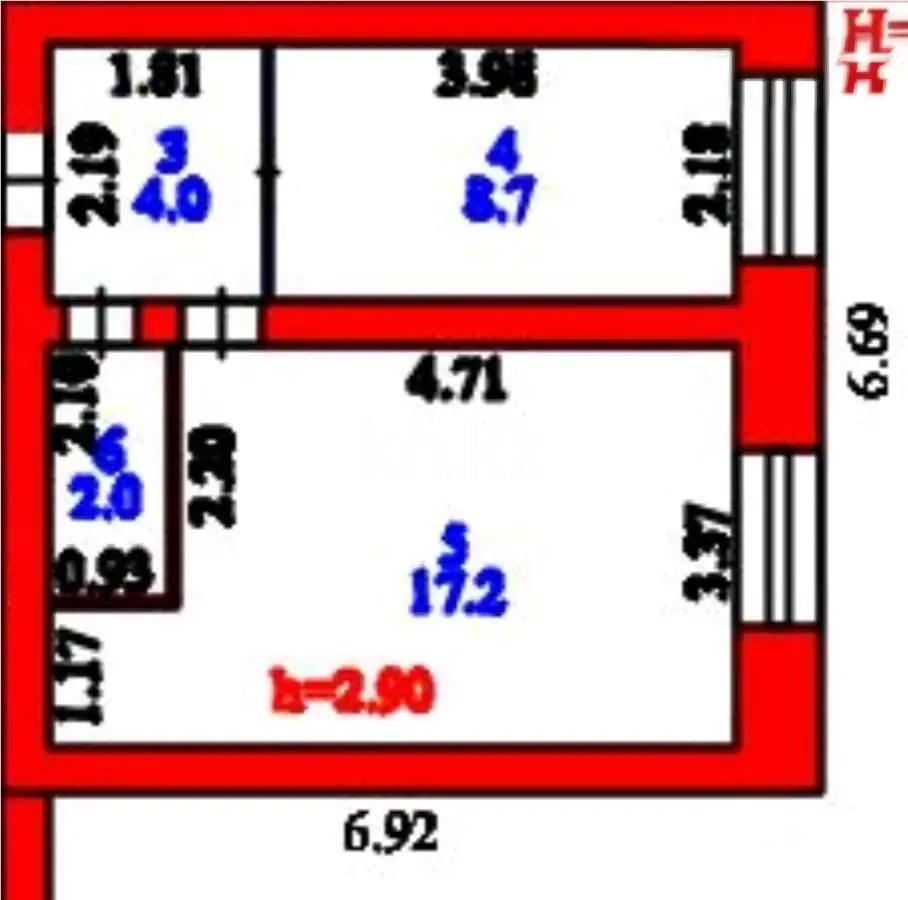 Продажа 2-комнатной квартиры, 31.9 м², ул. Льва Толстого, дом  17 - Продажа квартир в Астане фото 1 из 1