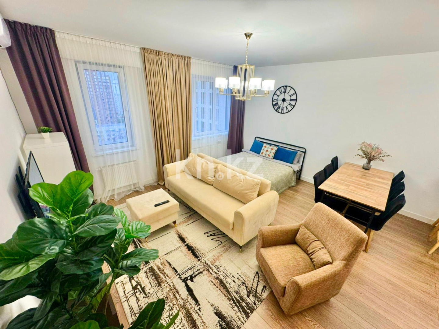 Аренда 2-комнатной квартиры посуточно, 56 м², Гагарина, дом  233 - Аренда  двухкомнатных квартир посуточно в Алматы фото 24 из 24