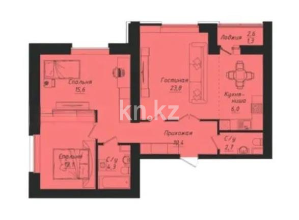 Продажа 3-комнатной квартиры, 77.2 м², ул. Толе би, дом  1 стр в Астане