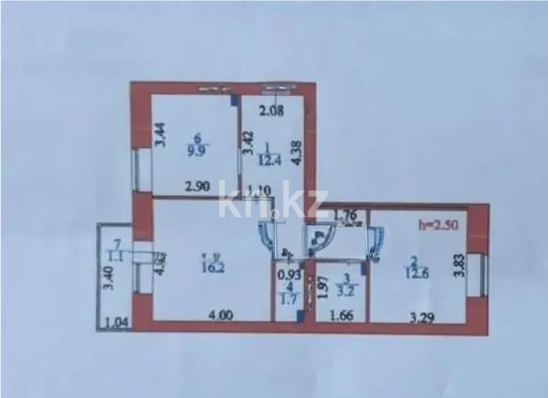 Продажа 2-комнатной квартиры, 57.1 м², ул. Болекпаева, дом  9/1 в Астане - фото 8