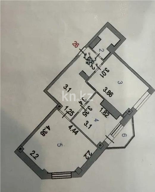Продажа 2-комнатной квартиры, 53 м² в Астане - фото 6