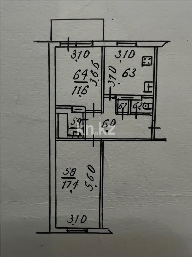 Продажа 2-комнатной квартиры, 51 м², мкр-н Таугуль, дом  43 - Продажа  двухкомнатных квартир в Алматы без посредников фото 1 из 1
