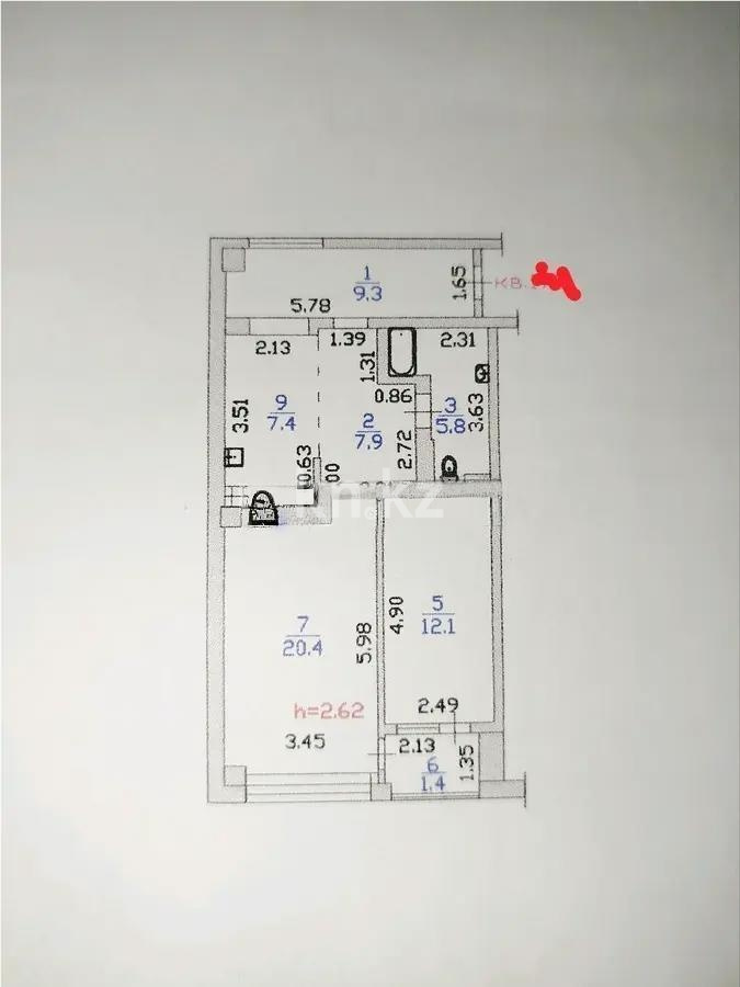 Продажа 2-комнатной квартиры, 65 м² - Продажа двухкомнатных квартир в панельном доме в Казахстане - страница 2 фото 8 из 8