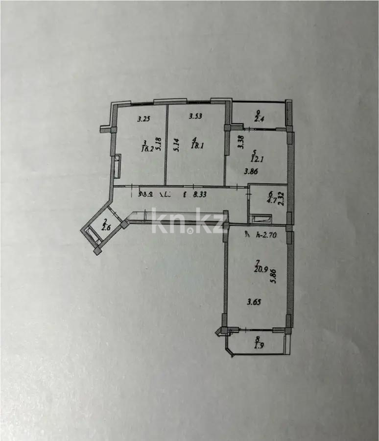 Продажа 3-комнатной квартиры, 95.7 м², ул. Е-15, дом  9/1 - Продажа квартир в новостройках Астаны без посредников фото 1 из 1
