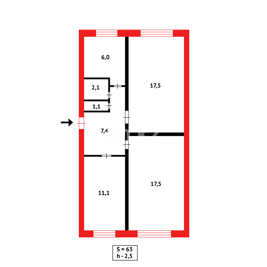 Продажа 3-комнатной квартиры, 62 м² в Абае - фото 7