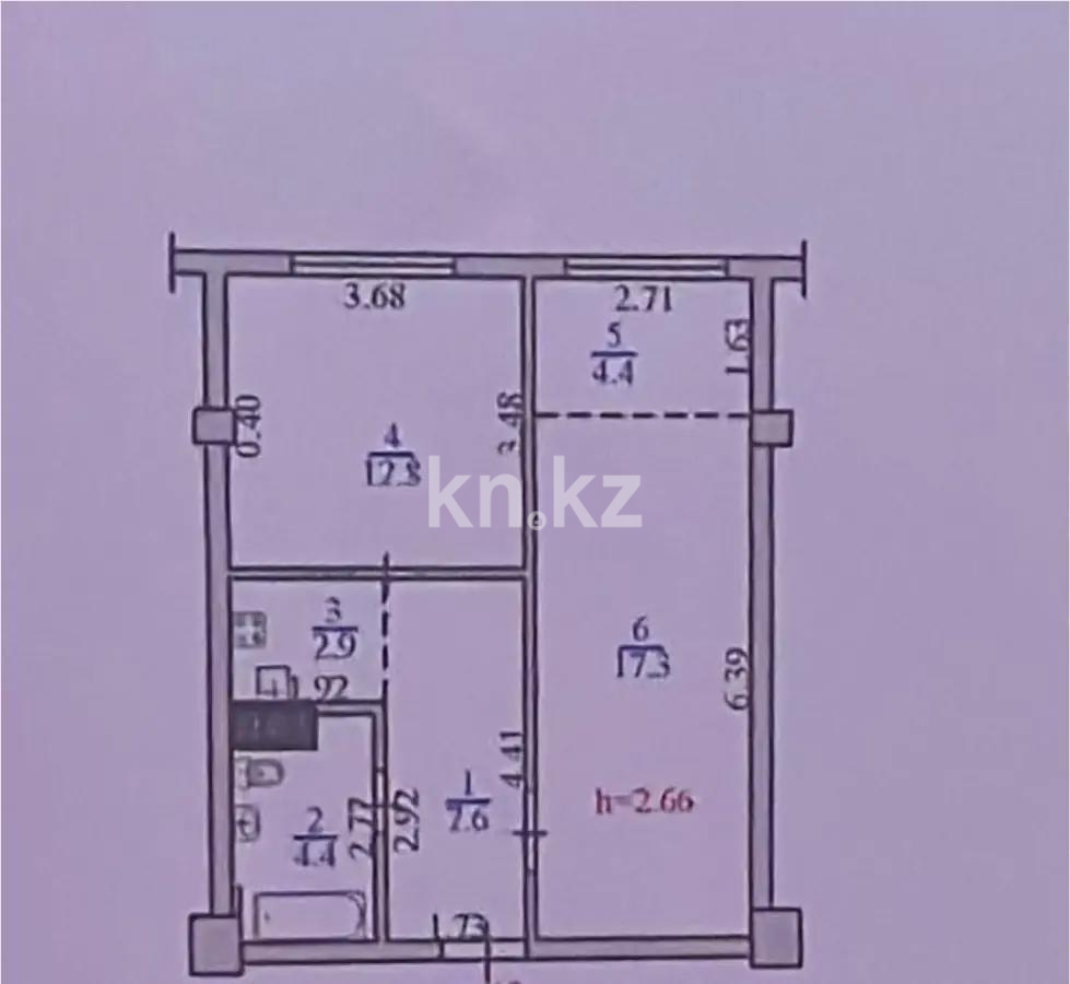 Продажа 2-комнатной квартиры, 52 м², ул. Халиуллина, дом  196/1 - Продажа  двухкомнатных квартир в Алматы без посредников с фото фото 6 из 6