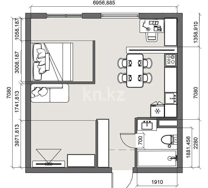 Продажа 2-комнатной квартиры, 49 м², ул. Сейдимбека, дом  25/44 стр - Продажа  двухкомнатных, трехкомнатных квартир в Алматы без посредников с фото фото 1 из 1