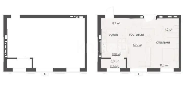 Продажа 2-комнатной квартиры, 54 м² - Продажа квартир в Караганде - страница 4 фото 1 из 1