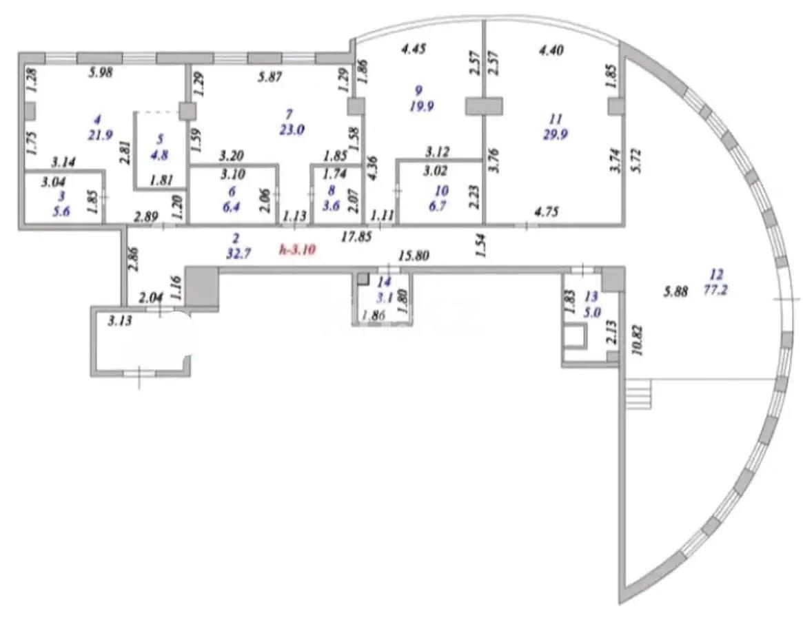 Продажа 5-комнатной квартиры, 243 м² - Продажа  пятикомнатных квартир в новостройках Астаны фото 6 из 6