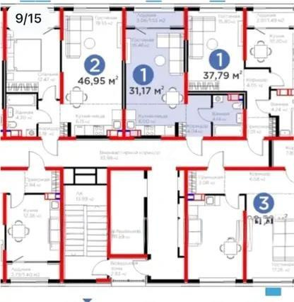 Продажа 1-комнатной квартиры, 31.17 м² в Алматы