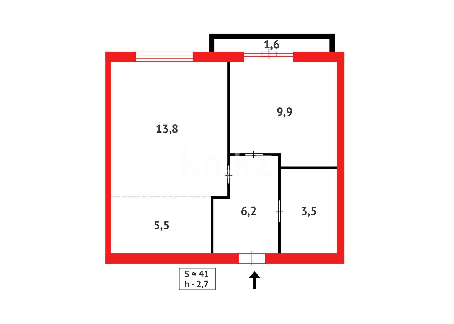 Продажа 2-комнатной квартиры, 40 м² - Продажа двухкомнатных квартир в Караганде фото 13 из 13