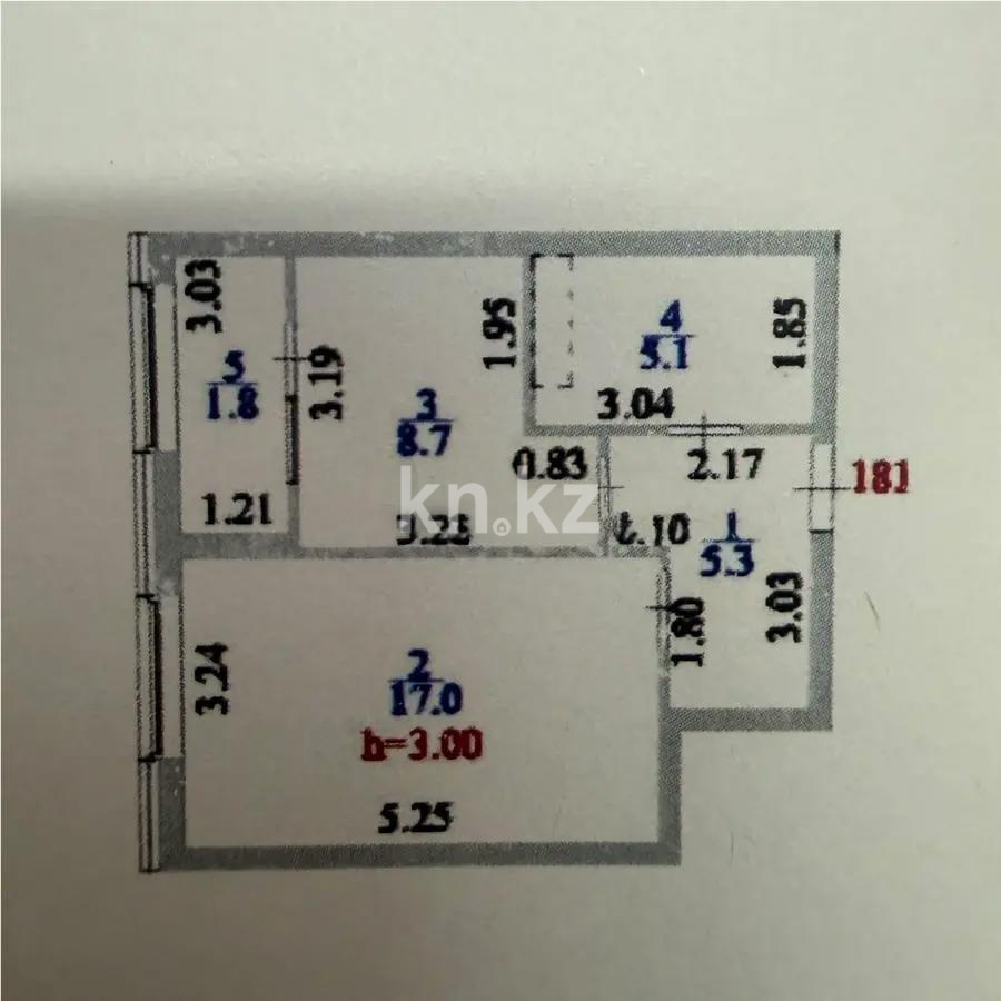 Продажа 1-комнатной квартиры, 38 м² в Астане