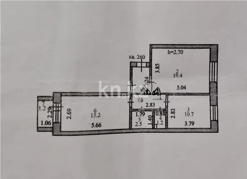 Продажа 2-комнатной квартиры, 57.2 м², пр. Кошкарбаева, дом  80/1 - Продажа квартир в Астане фото 5 из 5