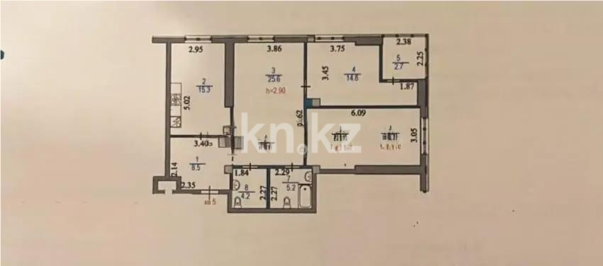 Продажа 3-комнатной квартиры, 98 м² в Алматы - фото 3
