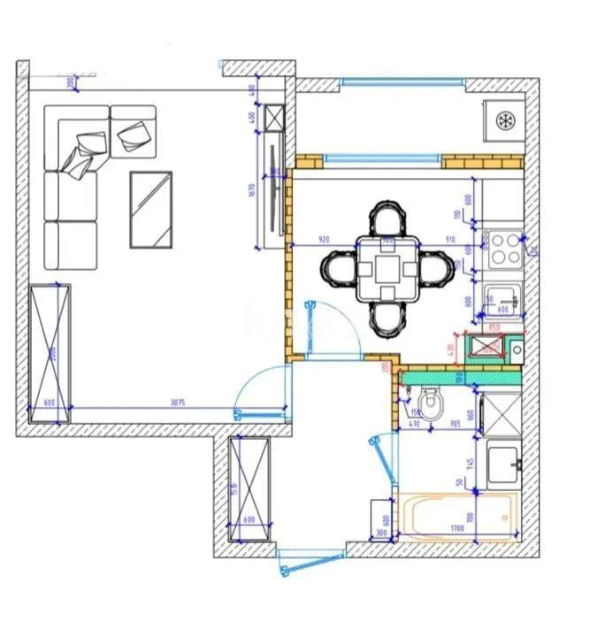 Продажа 1-комнатной квартиры, 40 м² в Алматы - фото 2