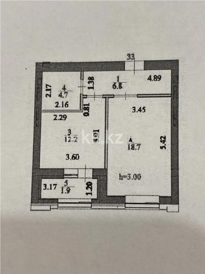 Продажа 1-комнатной квартиры, 45 м², ул. Калдаякова, дом  12 в Астане