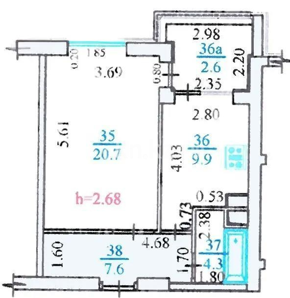 Продажа 1-комнатной квартиры, 45.1 м² - Продажа  однокомнатных квартир в новостройках Алматы фото 5 из 5