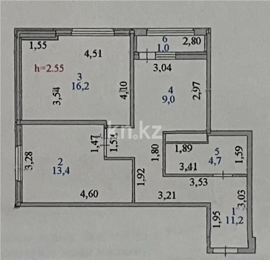 Продажа 2-комнатной квартиры, 55.5 м² - Продажа квартир в Казахстане - страница 9 фото 7 из 7