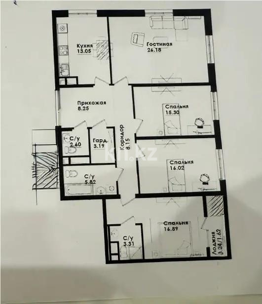 Продажа 4-комнатной квартиры, 120.38 м² - Продажа четырехкомнатных квартир в Алматы фото 1 из 1
