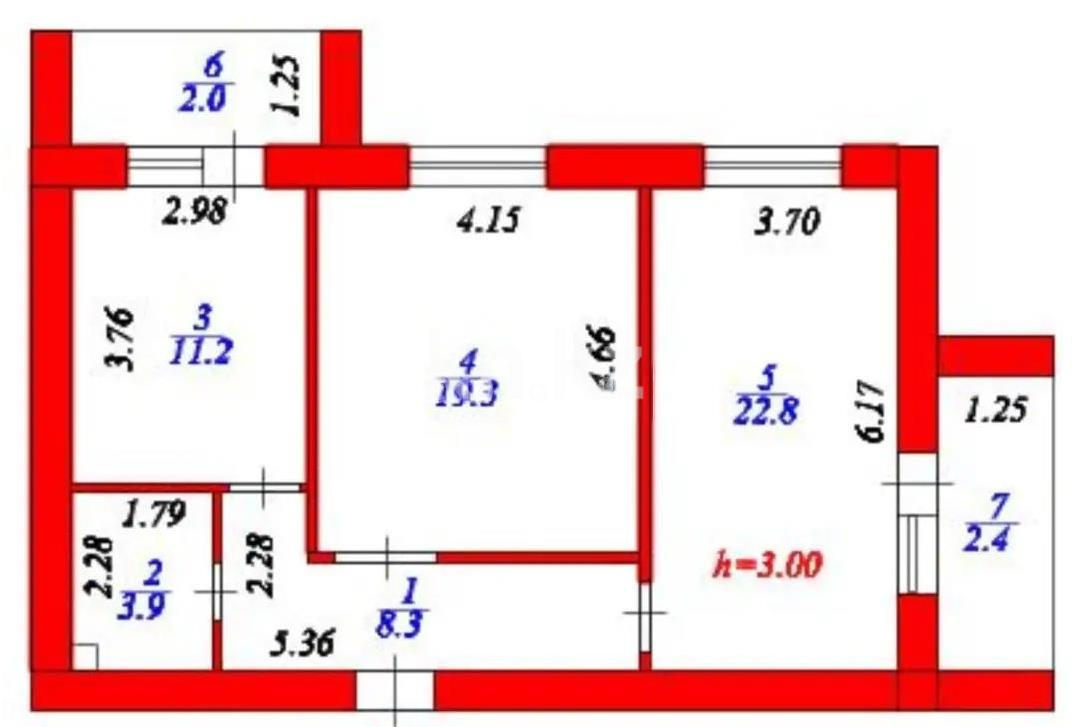 Продажа 2-комнатной квартиры, 70 м² в Астане